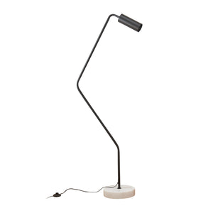 Lampa podłogowa Vatka GU10 metal czarny / marmur, biały [lux.pro]