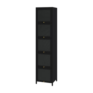 Witryna Ostersund 174x40x35 cm Czarna [en.casa]