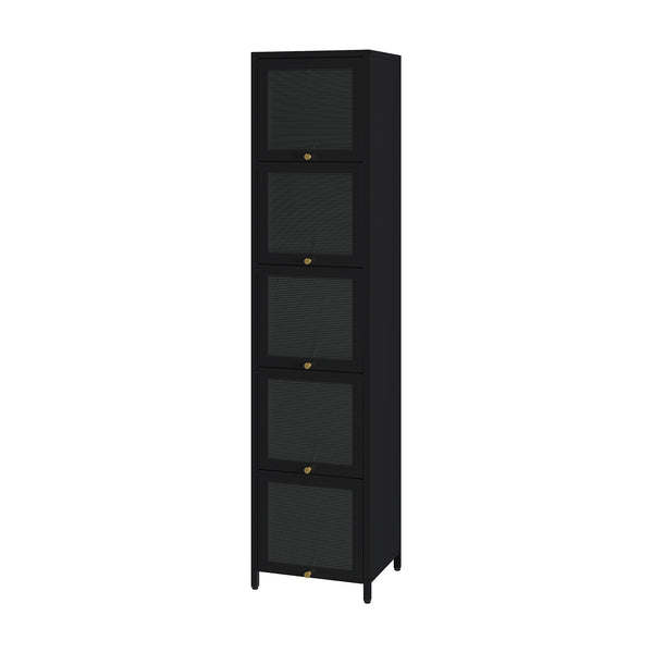 Witryna Ostersund 174x40x35 cm Czarna [en.casa]
