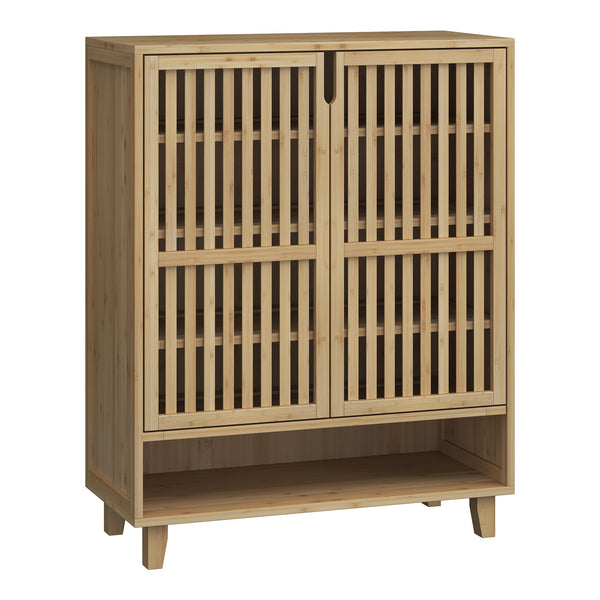 Szafka na buty Sirgerg 91x72x35 cm bambus naturalny [en.casa]