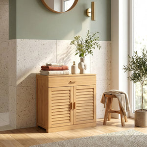 Szafka na buty Aarela 67x66x34 cm bambus [en.casa]