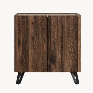 Komoda Trorlon 83x80x40 cm w optyce orzecha/trawertynu [en.casa]