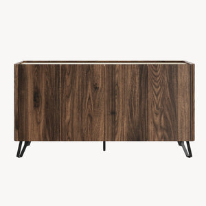 Sideboard Trorlon 160x40x83 cm orzech włoski/trawertyn [en.casa]