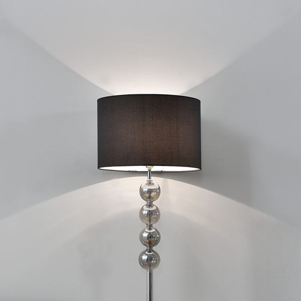 Lampa podłogowa Spheridern 1x E27 Ø 37,5 x 155 cm chrom/czarny lux.pro