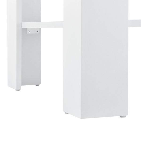 Stolik kawowy Aachen 60x60x40 cm z półką biały en.casa