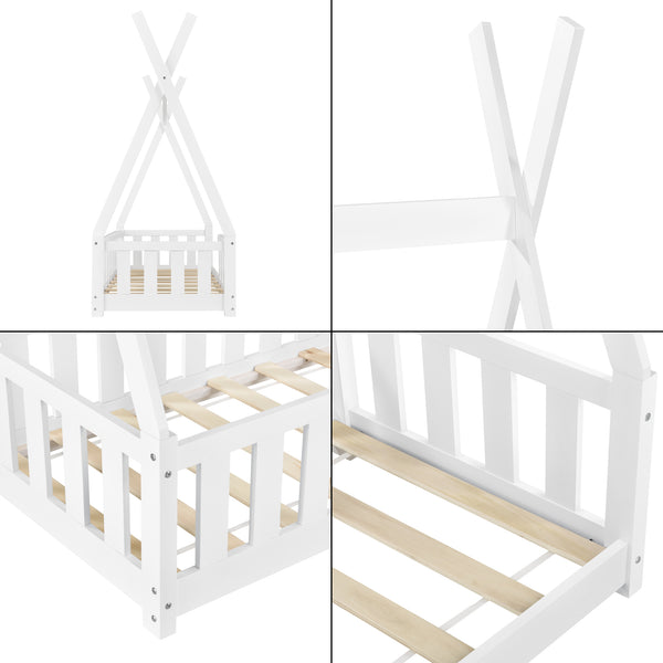 Łóżeczko dziecięce Helsingborg 70x140 cm białe [en.casa]