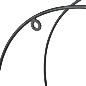 Półka ścienna Lily 35x12x35 cm, design okrągły, z 2 półkami, czarna en.casa