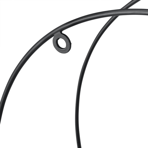 Półka ścienna Lily 35x12x35 cm, design okrągły, z 2 półkami, czarna en.casa