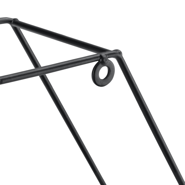 Półka ścienna Kaya 40x12x35 cm w kształcie plastra miodu z 3 półkami czarna en.casa