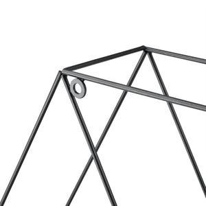 Półka ścienna Flint 62x12x53 cm Plaster miodu z 4 półkami Czarny en.casa