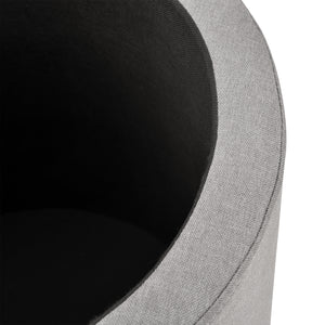 Stolik boczny Napier z miejscem do przechowywania okrągły szary/drewno kolory en.casa