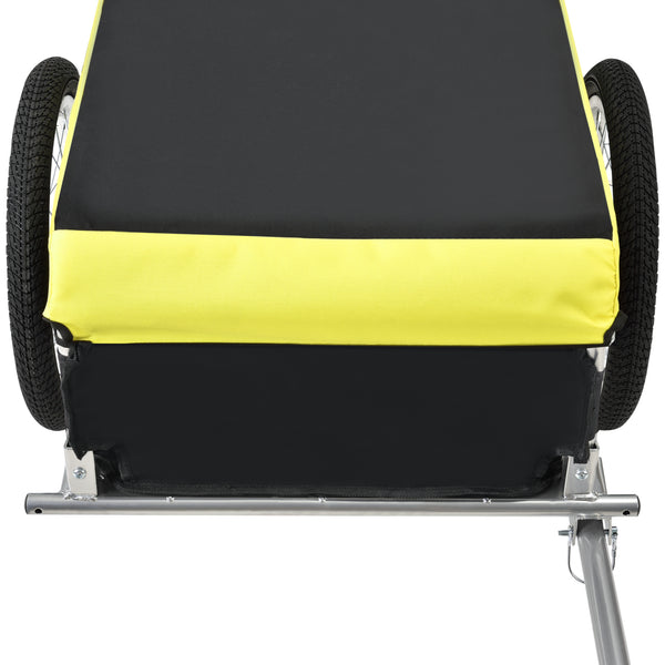 Przyczepka rowerowa 130x65x50 cm Maks. 40 kg Wodoodporna Żółto-czarna pro.tec