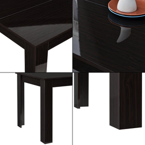 Stół do jadalni Skien 117x76x74 cm orzechowy wysoki połysk en.casa