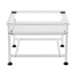 Cokół pralki Florimont z wysuwaną półką, stalowy [en.casa]