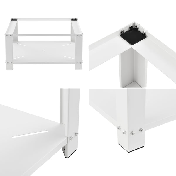 Cokół pralki Courtavon z półką Stal Biały en.casa