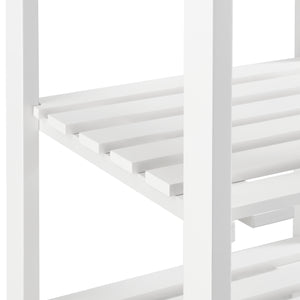 Wózek do serwowania Biel 76x37x37 cm Wózek z szufladą MDF drewno kolory/biały en.casa