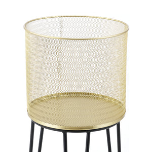 Stojak na doniczkę Menen 2-częściowy czarno-złoty en.casa