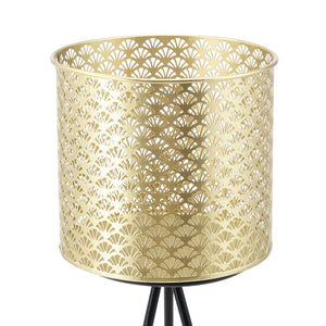 Stojak na doniczkę Mechelen 2-częściowy Czarny-złoty en.casa