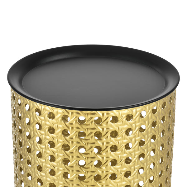 Stolik boczny Theux zestaw 2 sztuk czarny/złoty en.casa