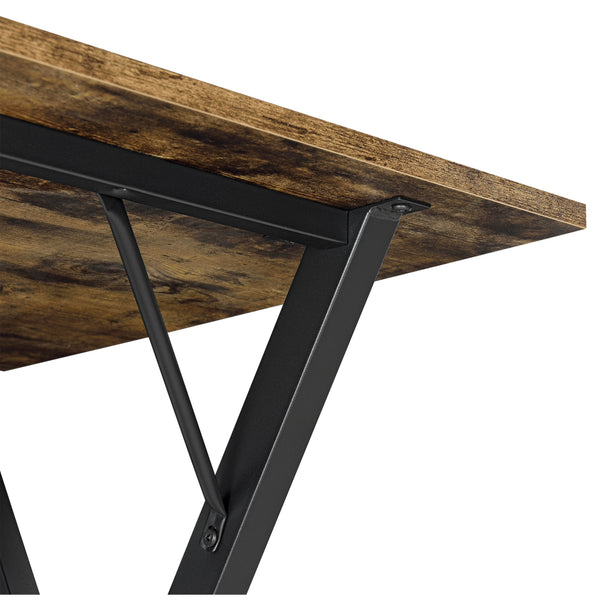 Stół do jadalni Arboga 120x60x75cm dla 4 osób Ciemne drewno en.casa