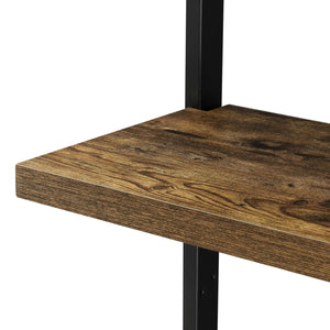 Regał na książki Emmaboda 195x80x30cm z 5 półkami Drewno / Czarny en.casa