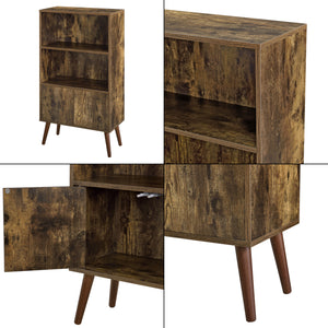 Regał na książki Ängelholm 113x60x30 cm z 2 drzwiami szafki i 2 dużymi półkami en.casa