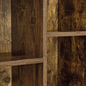 Regał na książki Nossebro w ciemnym odcieniu drewna en.casa