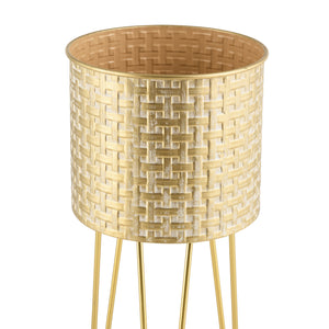 Stojak na kwiaty Kalmthout zestaw 3 sztuki w kolorze mosiądzu en.casa