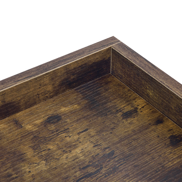 Stolik boczny Mariefred 55x40x40cm z półką Ciemny odcień drewna [en.casa]