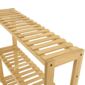 Półka bambusowa Örnsköldsvik 60x15x54cm naturalne drewno [en.casa]