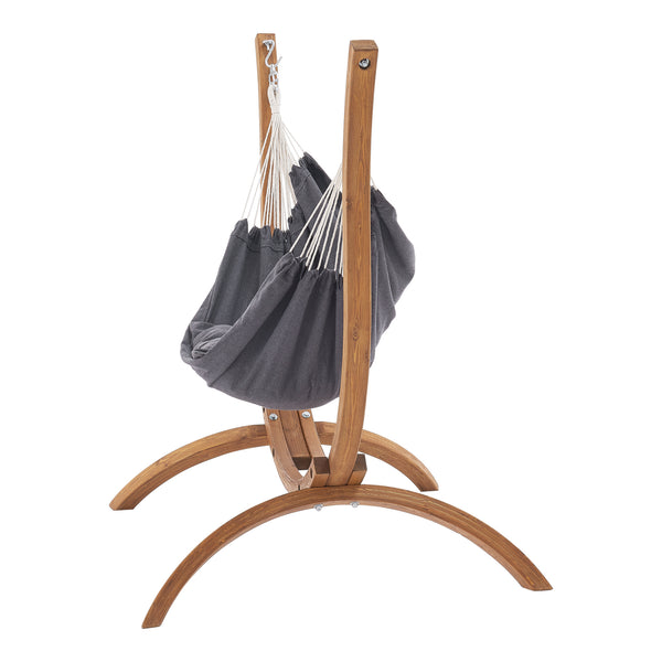 Fotel wiszący Grevena 155x106x143cm ciemnoszary [en.casa]