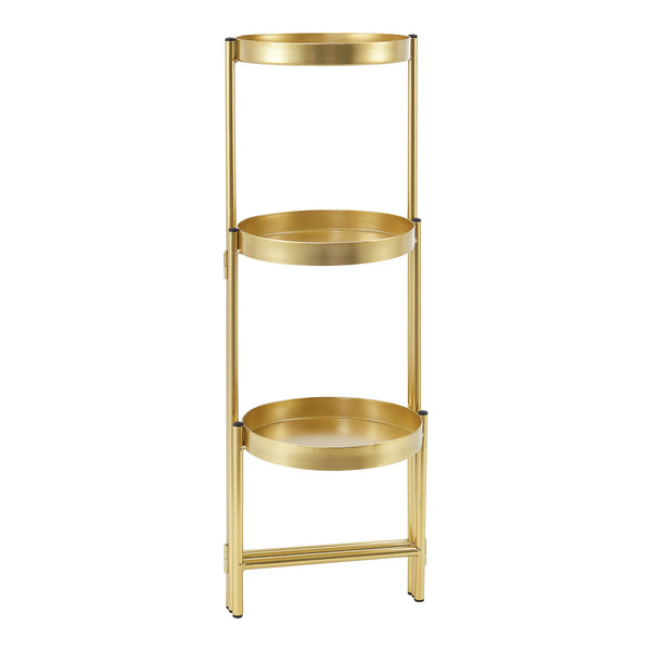 Stojak na kwiaty Kallo w kolorze mosiądzu [en.casa]