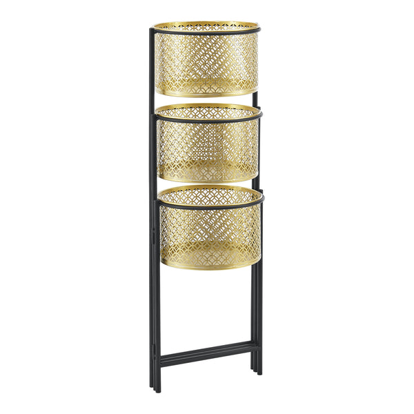 Stojak na kwiaty Doel w kolorze mosiądzu [en.casa]