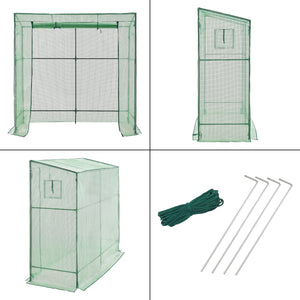 Szklarnia Vlaardingen 198x78x200cm Zielona [en.casa]