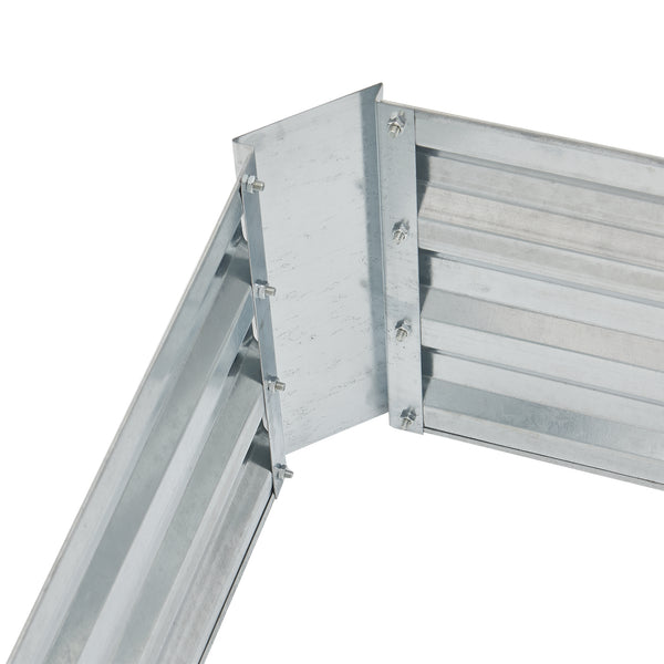 Grządka Barneveld 90x90x30cm Stal Srebrna [en.casa]