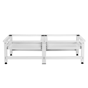 Cokół pralki 2-krotny Bothel z półkami 150 kg Biały [en.casa]