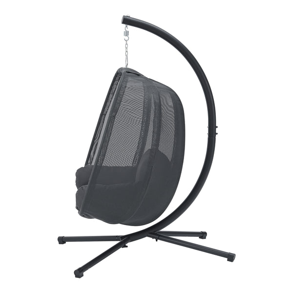 Fotel wiszący Abegondo z ramą i poduszką maks. 120 kg [en.casa]