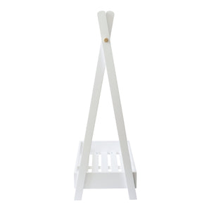 Szafa dziecięca Laxe 126x73x43 cm biały/naturalny [en.casa]