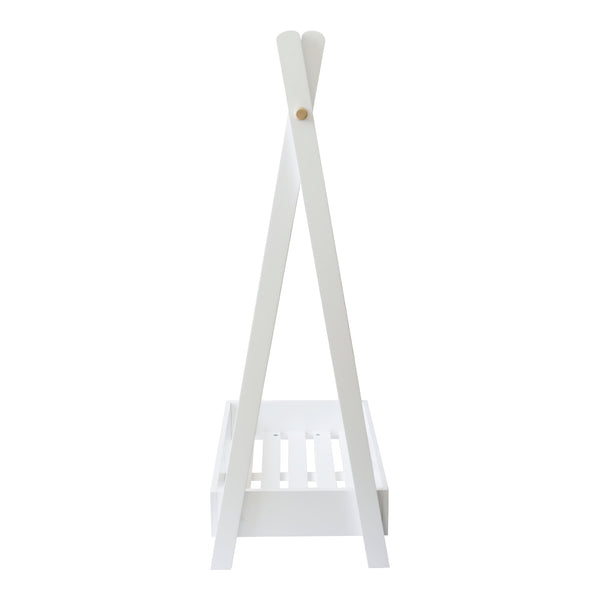 Szafa dziecięca Laxe 126x73x43 cm biały/naturalny [en.casa]