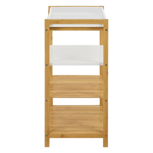 Regał stojący z bambusa Kiuruvesi z półką na tacę [en.casa]