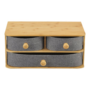 Organizer na biurko z bambusa Mäntsälä [en.casa]