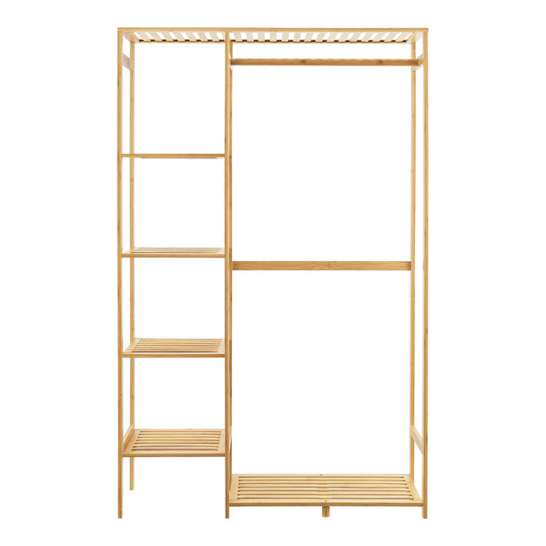 Wieszak na płaszcze Eurajoki 139x100x40 cm naturalny bambus [en.casa]