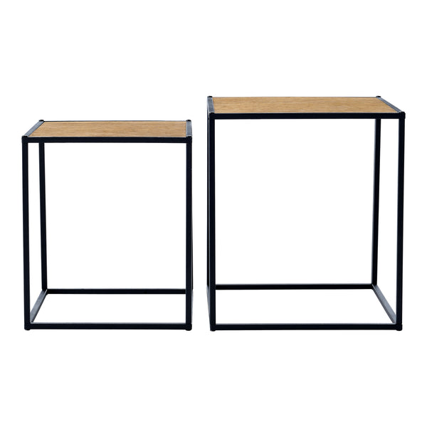 Stolik pomocniczy Grindavik w zestawie 2 sztuk, wygląd drewna [en.casa]