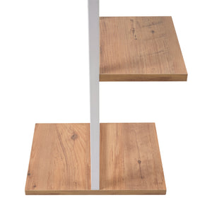 Blaabjerg metalowa półka na rośliny 90x35x26cm biały / orzechowy wygląd [en.casa]