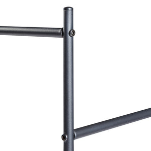 Wieszak na płaszcze Bramming z dwoma wieszakami 147 x 116 x 54 cm czarny [en.casa]