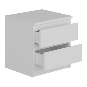 Szafka nocna Fuglebjerg 42x40x37 cm biała [en.casa]