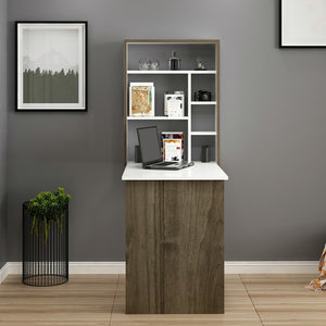 Rozkładany stół Greve biały / orzechowy [en.casa]