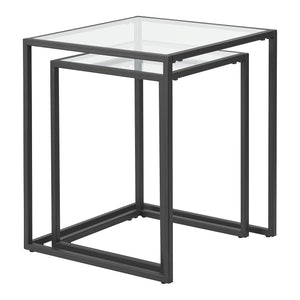 Stół do jadalni Holstebro Czarny/Przezroczysty [en.casa]