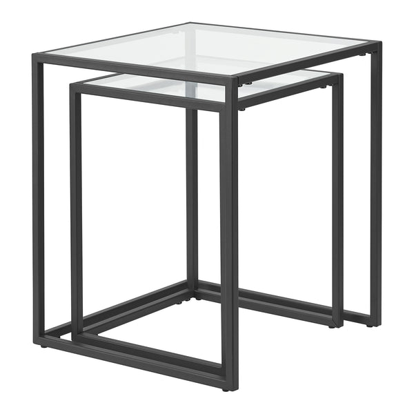 Stół do jadalni Holstebro Czarny/Przezroczysty [en.casa]