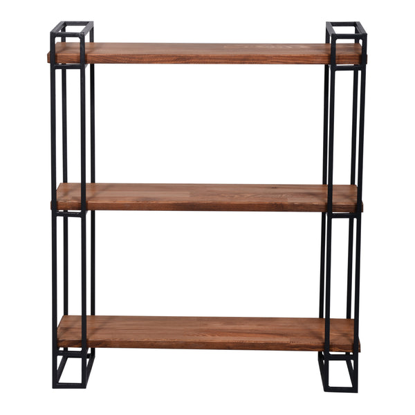 Półka ścienna Falster z drewna sosnowego, bejcowana [en.casa]